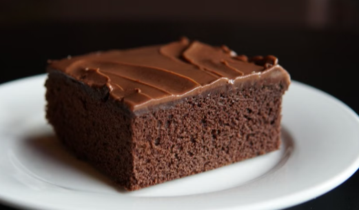 Easy Chocolate Cake Brownies with Glossy Chocolate Icing